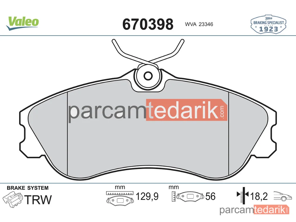 670398 | Fren Balatası — Citroen Xsara Picasso, Peugeot Partner